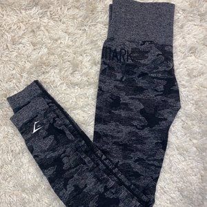 Gymshark black camo leggings, size small